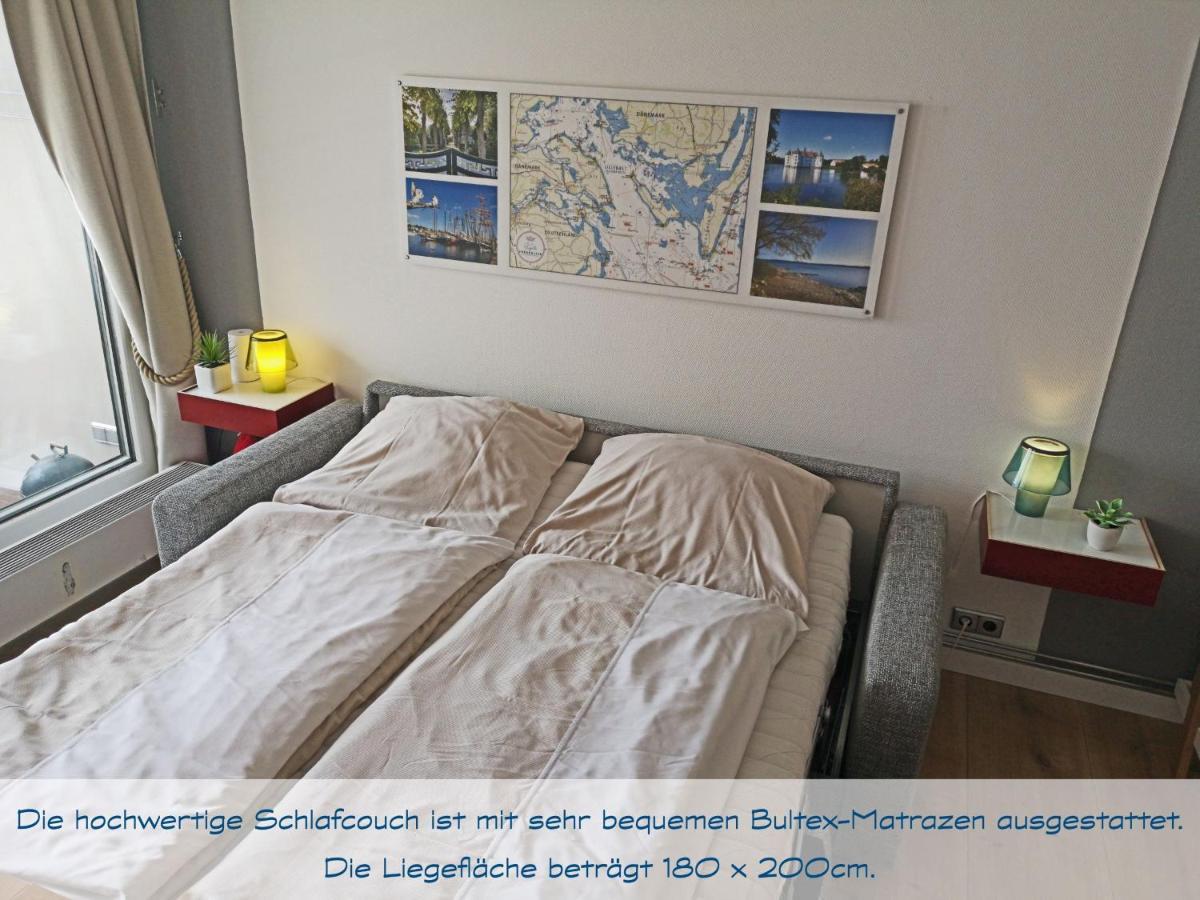 גלוקסבורג Fewo1846 Intermar - Kajuete Foerdeblick - Familienfreundliches Studioapartment Mit Balkon Und Meerblick מראה חיצוני תמונה
